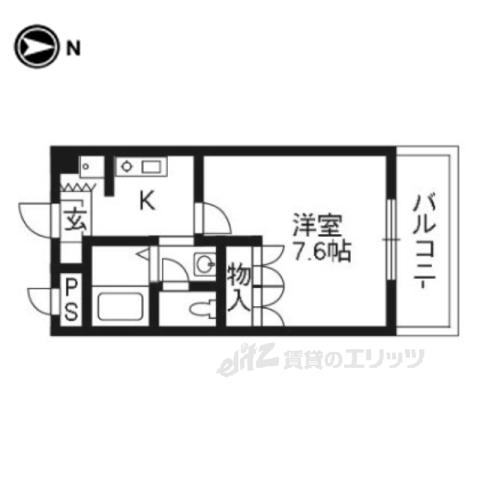 リヴィエール(1K/3階)の間取り写真