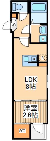 クレイス八王子(1LDK/2階)の間取り写真