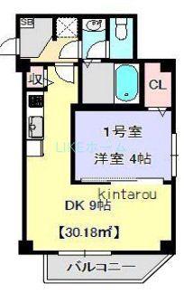 フェリーチェ東中山(1DK/3階)の間取り写真