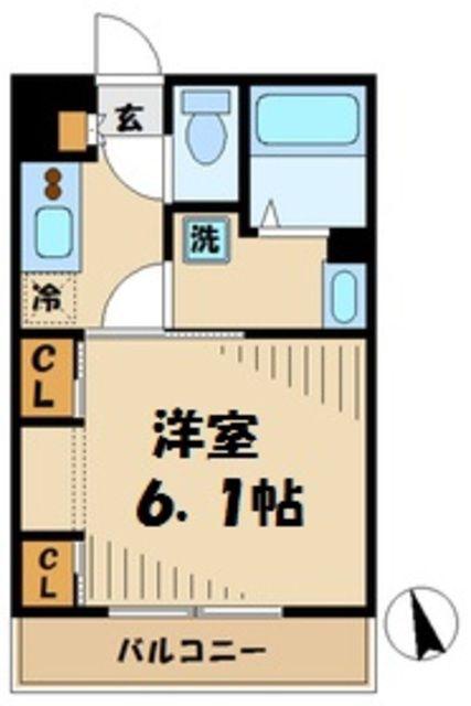 リブリ泉(1K/1階)の間取り写真