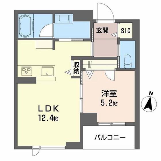 アンシャンテ長町南(1LDK/3階)の間取り写真
