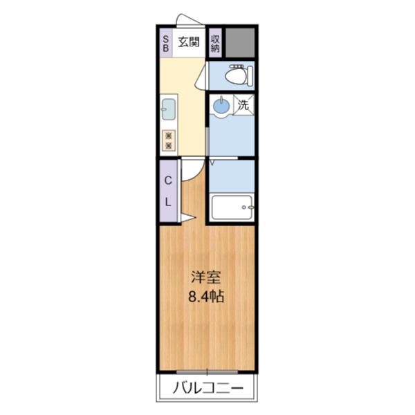 FREEAIR(1K/1階)の間取り写真