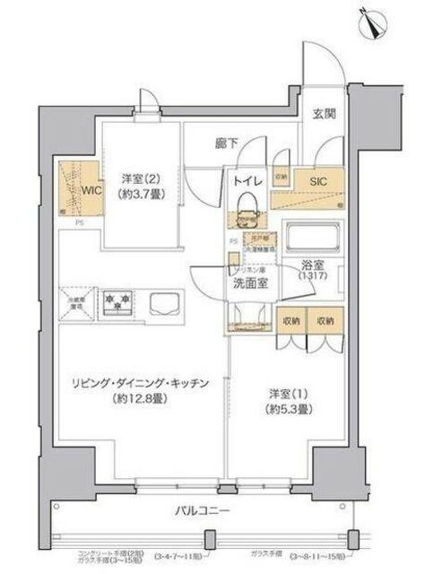 リビオメゾン田端(2LDK/4階)の間取り写真