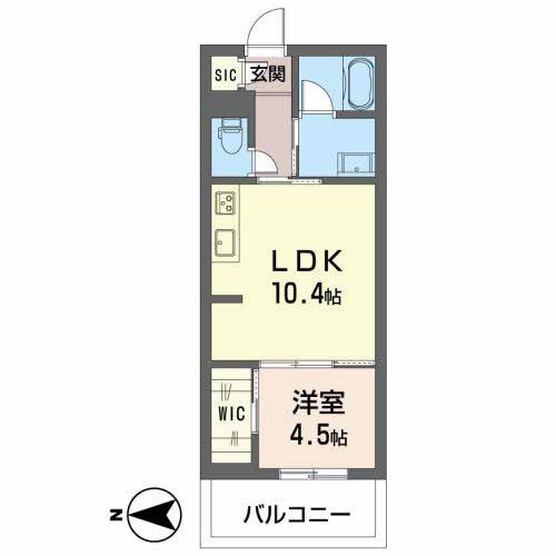 SHAMAISON FORESTAII(1LDK/2階)の間取り写真