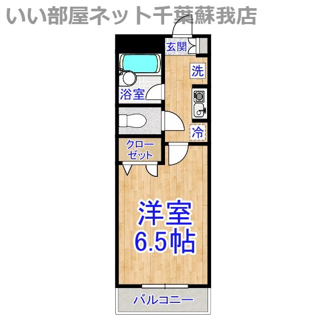 DWELL イースト(1K/2階)の間取り写真