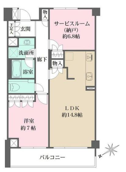 グランドメゾン中目黒THECLASS(1SLDK/3階)の間取り写真