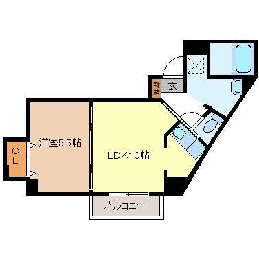 ブリランテサクラ(1LDK/2階)の間取り写真