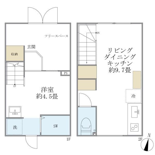 フォルモント(1LDK/1階)の間取り写真