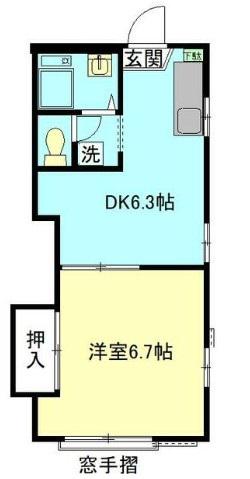 サンハイツ早宮(1DK/2階)の間取り写真