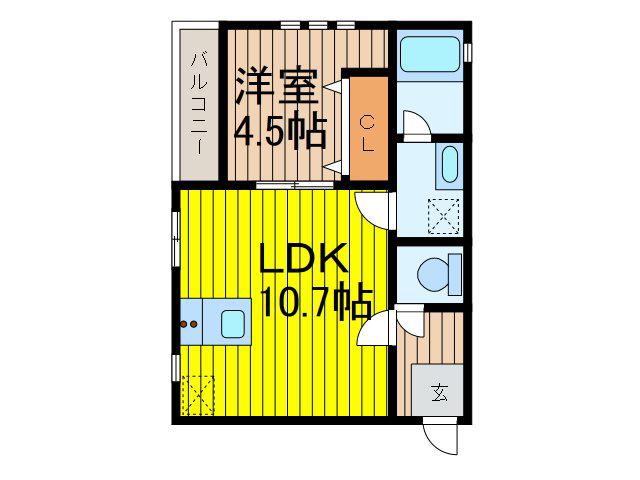 MS MANSION(1LDK/1階)の間取り写真