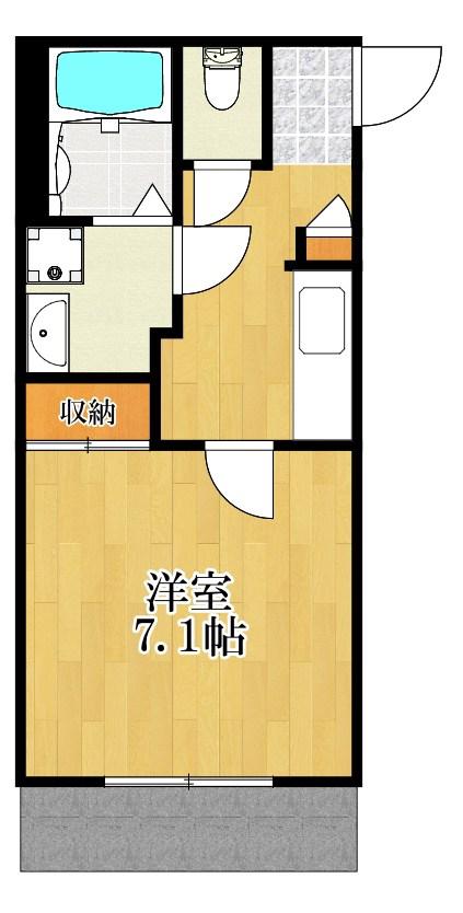 ファースト千鳥(1K/1階)の間取り写真