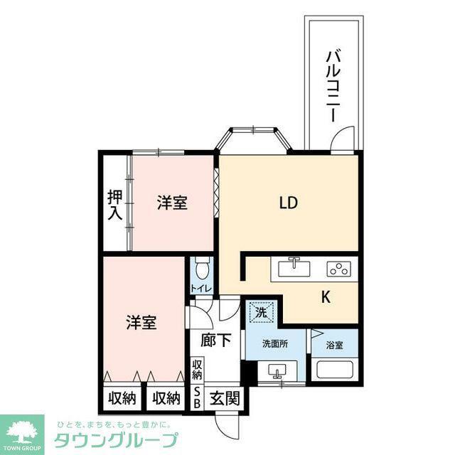 FLEUR MAISON TAMURA(2LDK/3階)の間取り写真