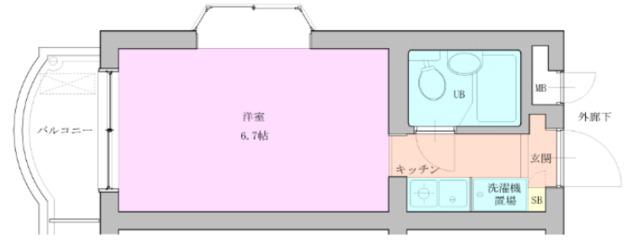 RBM大岡山レジデンス(1K/5階)の間取り写真