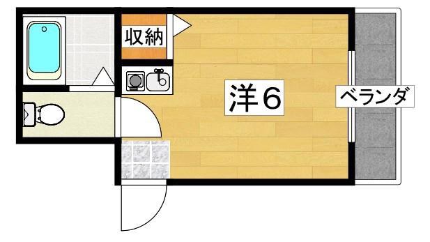 プチシティー香里園(ワンルーム/3階)の間取り写真