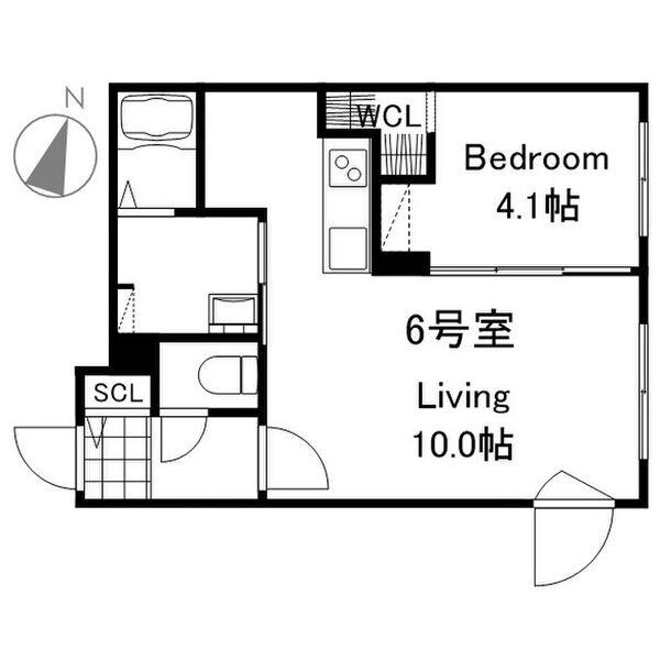ラグランジュ元町(1LDK/3階)の間取り写真