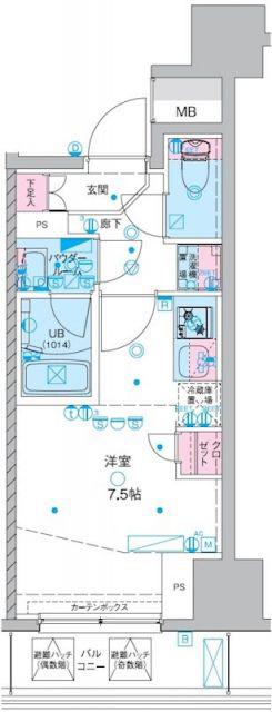 GENOVIA三郷駅前(ワンルーム/8階)の間取り写真