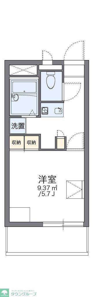 レオパレス原田(1K/2階)の間取り写真