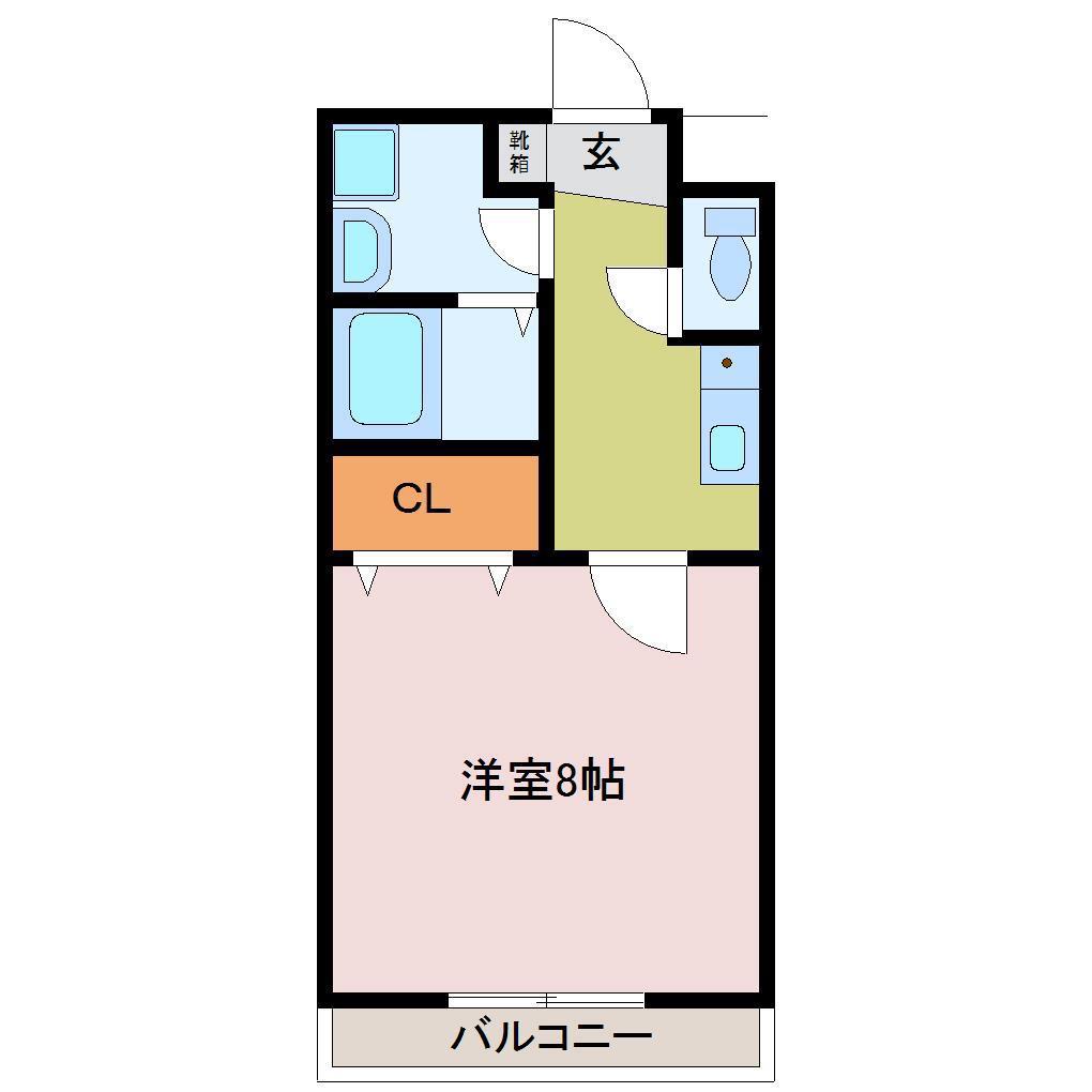 アルティス下池永(1K/2階)の間取り写真