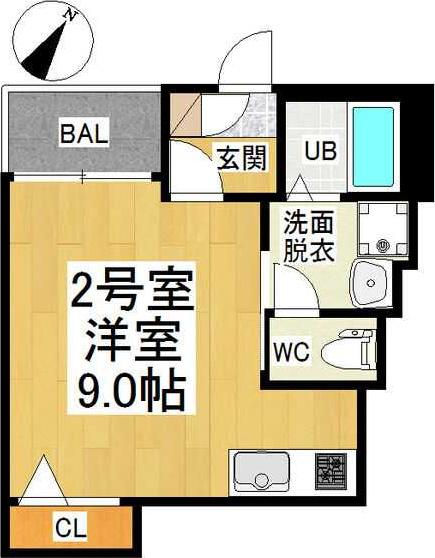 R-SMART COVO新栄(ワンルーム/1階)の間取り写真