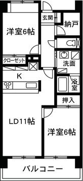 ハートフルライフIWASA1(2SLDK/2階)の間取り写真