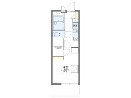 レオパレス大和田(1K/1階)の間取り写真