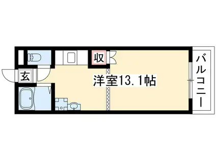 藤ヶ丘レジデンス(ワンルーム/4階)の間取り写真