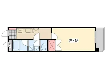 レジデンス宇宿(1K/3階)の間取り写真
