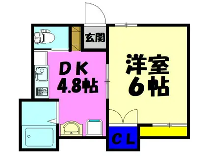 OZ PARK HOUSE(1DK/2階)の間取り写真