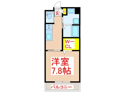 桜花ハイツ(1K/1階)の間取り写真