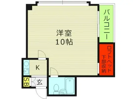 龍王関目マンション(ワンルーム/4階)の間取り写真