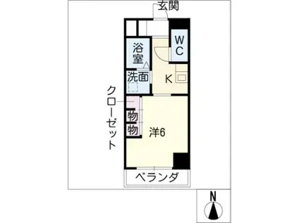EXE原(1K/8階)の間取り写真