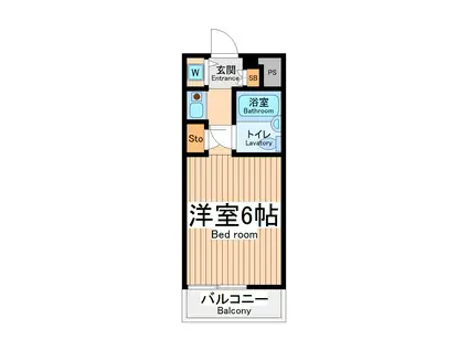ダイホープラザ鶴見(ワンルーム/2階)の間取り写真