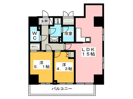 HF田端レジデンス(2LDK/13階)の間取り写真