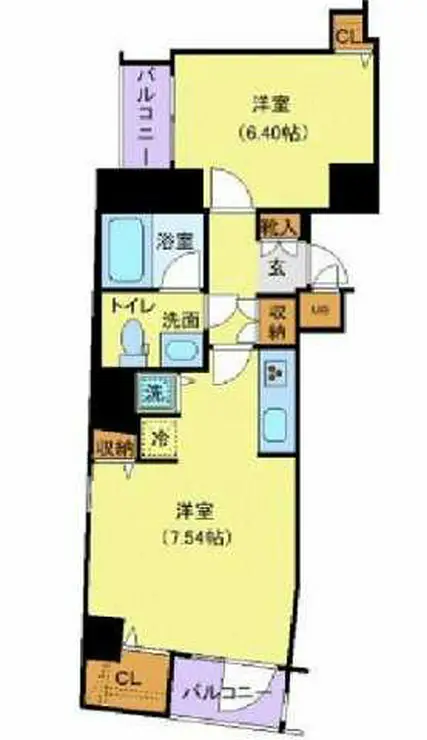ル・リオン牛込柳町 3階階 間取り