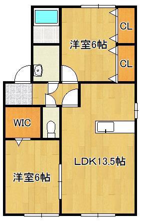 サンステージ(2LDK/1階)の間取り写真