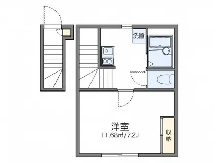 レオネクスト学園前ヒルズ(1K/2階)の間取り写真