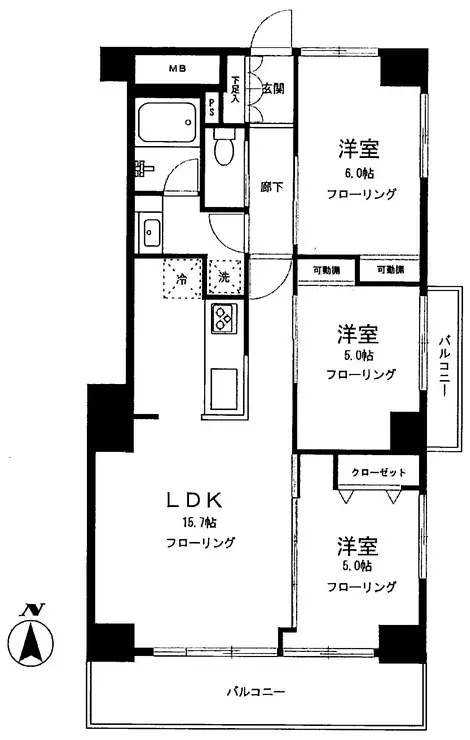 高田馬場シティハイツ 10階階 間取り