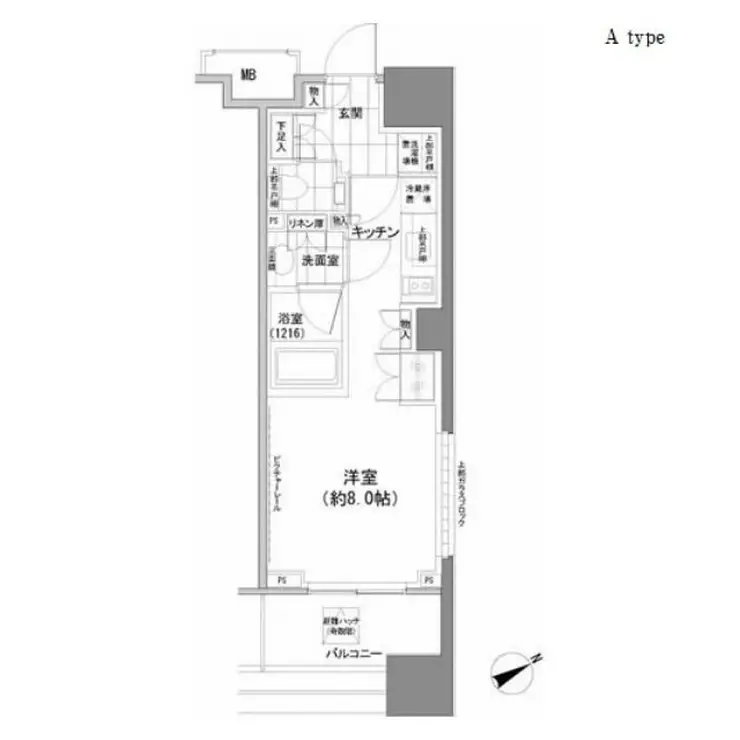 パークハビオ西新宿 13階階 間取り