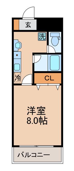 富士ソレイユ(1K/6階)の間取り写真