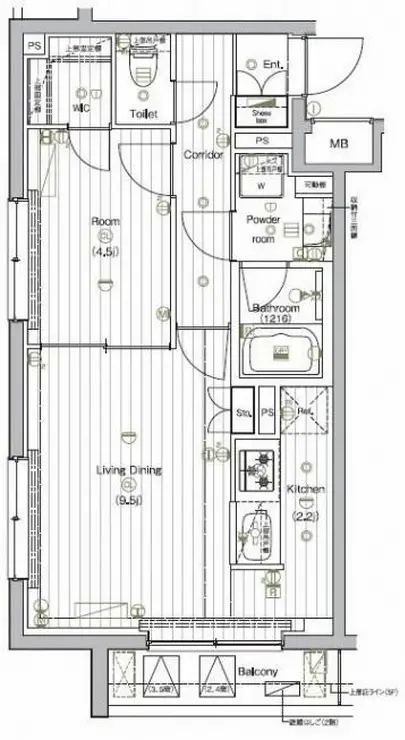 THE PREMIUM CUBE G 大崎 3階階 間取り
