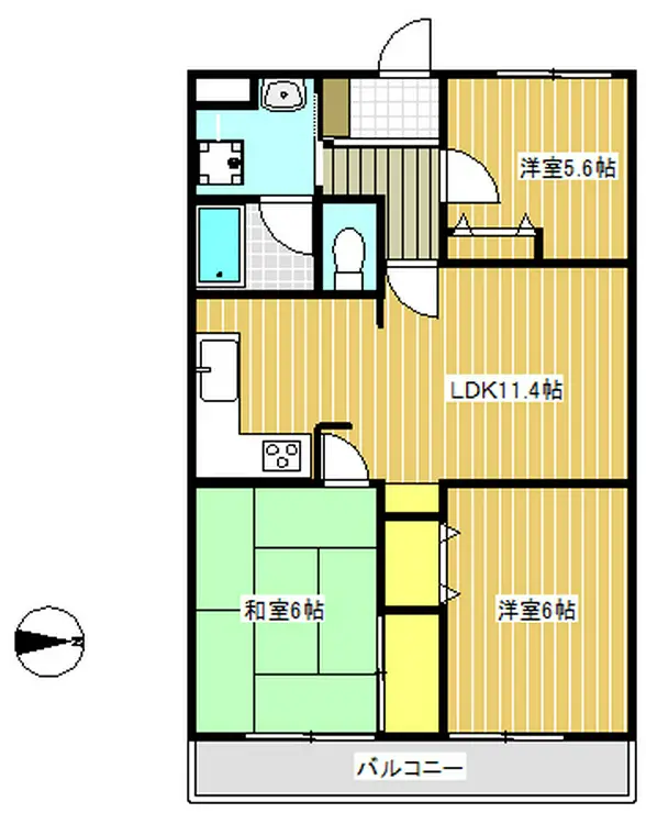 レインボウハイム 1階階 間取り