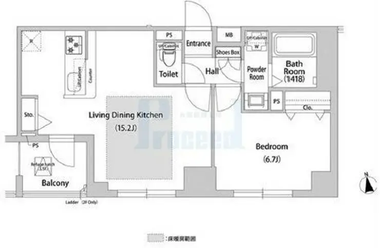 BLESS西巣鴨 4階階 間取り