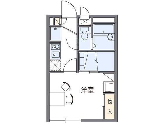 レオパレス温品(1K/2階)の間取り写真
