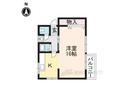 COVO(ワンルーム/2階)の間取り写真