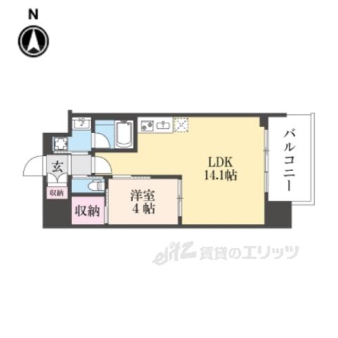 プレジオ永和ASIAN(1LDK/9階)の間取り写真