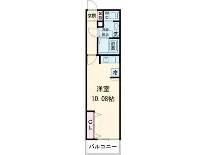 FSTYLE藤井寺林2号館(ワンルーム/1階)の間取り写真