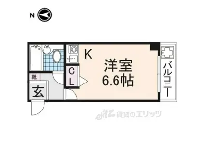 コーポ三和新大宮Ⅱ号館(ワンルーム/2階)の間取り写真