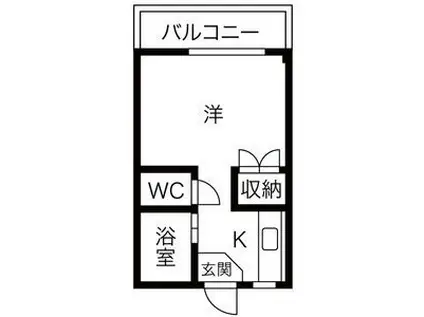 コーポ能勢(1K/2階)の間取り写真