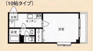 エクセルシオールB(1K/1階)の間取り写真