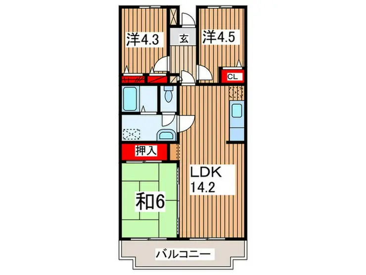 グランシャリオ千間台 1階階 間取り